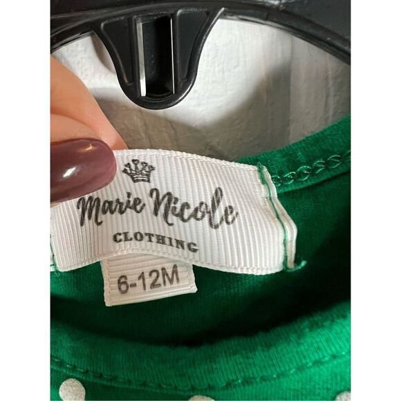 Marie Nicole Girls Christmas Romper Size 6/12m - Picture 2 of 3